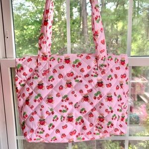 SOLD Sweetly Pink Strawberry Bear Mini Tote